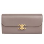 CELINE LARGE WALLET TRIOMPHE IN SHINY CALFSKIN PEBBLE
