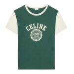 CELINE BLASON REGULAR T SHIRT IN COTTON JERSEY