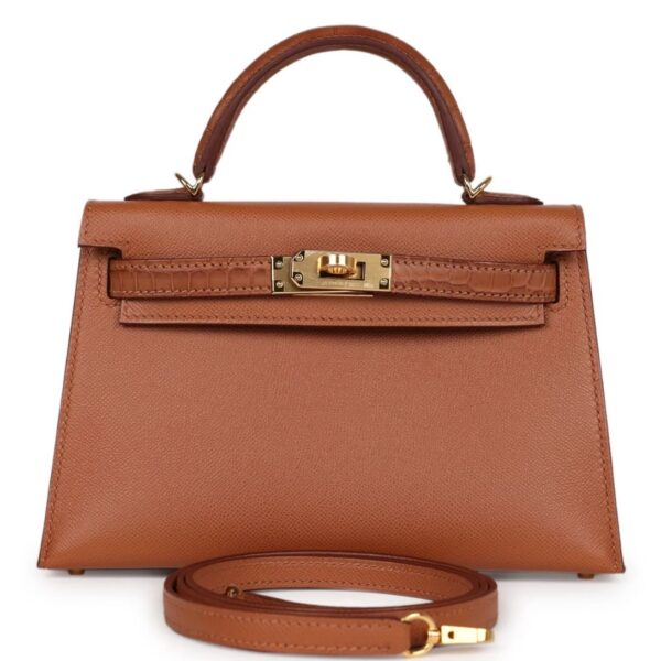 HERMÈS KELLY SELLIER 20 GOLD MADAME AND MATTE ALLIGATOR TOUCH GOLD HARDWARE