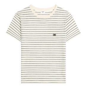 CELINE TRIOMPHE REGULAR T SHIRT IN STRIPED JERSEY