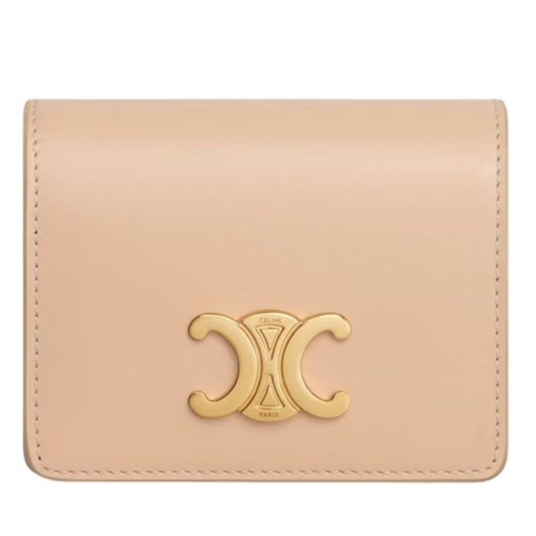 CELINE TRIOMPHE BUSINESS CARD HOLDER IN SHINY CALFSKIN CLOUDY GREY - Image 2