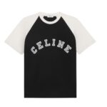 CELINE LOOSE T SHIRT IN COTTON JERSEY BLACK-WHITE