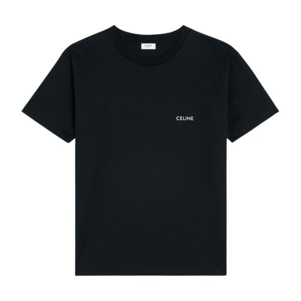 CELINE LOOSE T SHIRT IN COTTON JERSEY BLACK-WHITE