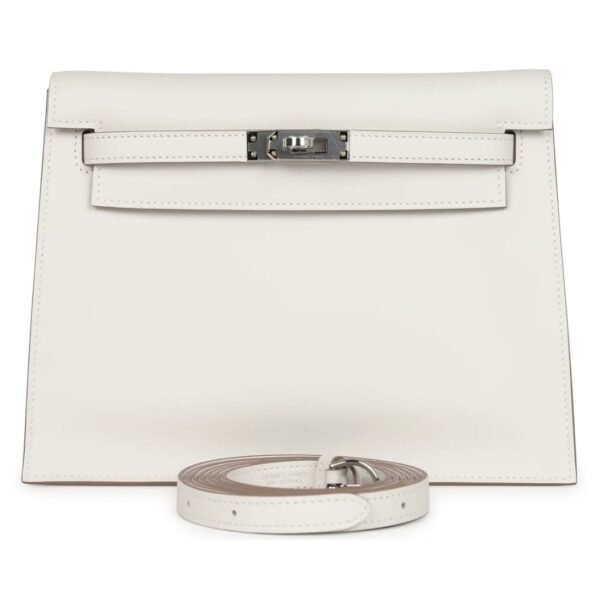 HERMÈS KELLY DANSE GRIS PALE SWIFT PALLADIUM HARDWARE