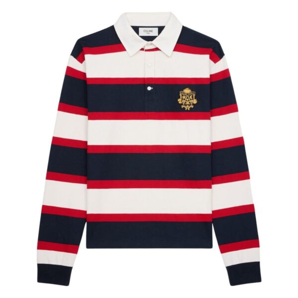 CELINE BLASON RUGBY POLO SHIRT IN STRIPED JERSEY