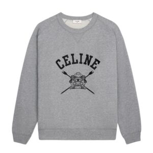 CELINE LOOSE BLASON SWEATSHIRT IN COTTON FLEECE