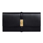 CELINE LARGE WALLET 16 IN SATINATED CALFSKIN BLACK