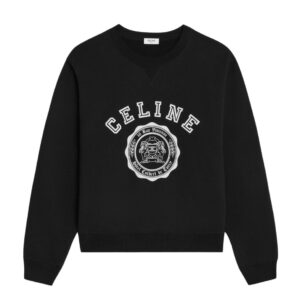 CELINE BLASON LOOSE SWEATSHIRT IN COTTON FLEECE BLACK