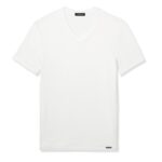 TOM FORD COTTON V NECK T SHIRT WHITE