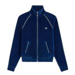 CELINE TRIOMPHE TRACKSUIT JACKET IN VELVET JERSEY NAVY