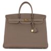 HERMÈS BIRKIN 40 ETOUPE TOGO GOLD HARDWARE