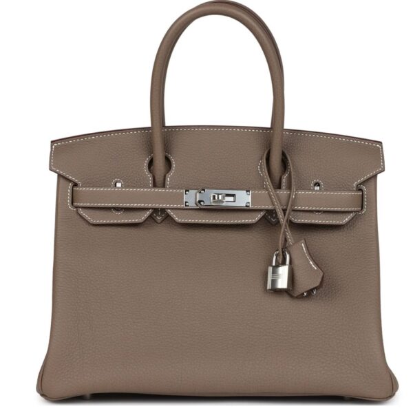 HERMÈS BIRKIN 30 ETOUPE TOGO PALLADIUM HARDWARE