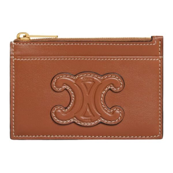CELINE ZIPPED CARD HOLDER IN SMOOTH LAMBSKIN