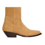 CELINE LEON ZIPPED BOOT IN SUEDE CALFSKIN