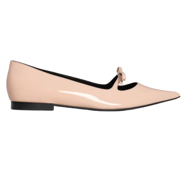 CELINE SUZY POINTY TOE BALLERINA IN PATENT CALFSKIN BLACK - Image 2