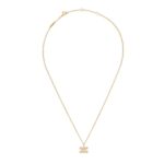 CELINE TRIOMPHE RHINESTONE NECKLACE IN BRASS WITH GOLD FINISH AND CRYSTALS