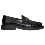 CELINE UNIVERSITÉ TRIOMPHE CHAIN LOAFFER IN POLISHED BULL BLACK