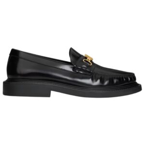 CELINE UNIVERSITÉ TRIOMPHE CHAIN LOAFFER IN POLISHED BULL BLACK