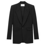 SAINT LAURENT JACKET IN GRAIN DE POUDRE