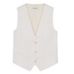 SAINT LAURENT VEST IN GRAIN DE POUDRE