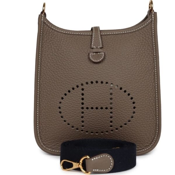 HERMÈS EVELYNE TPM ETOUPE CLEMENCE GOLD HARDWARE
