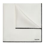 TOM FORD SATIN POCKET SQUARE WHITE