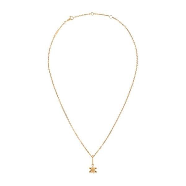 CELINE TRIOMPHE SOLITAIRE NECKLACE IN BRASS WITH GOLD FINISH