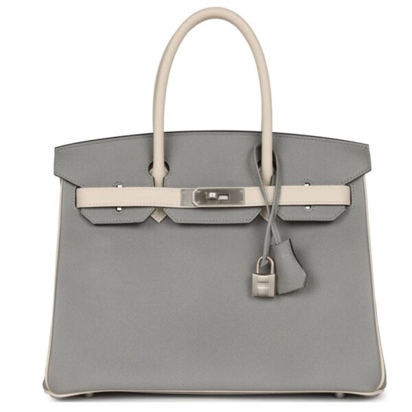 HERMÈS SPECIAL ORDER HSS BIRKIN 30 GRIS MOUETTE AND CRAIE EPSOM BRUSHED PALLADIUM HARDWARE