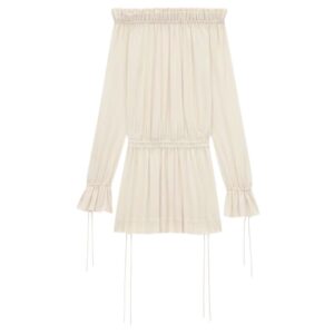 SAINT LAURENT GATHERED DRESS IN JERSEY