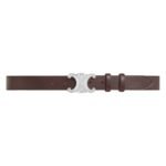 CELINE LARGE TRIOMPHE BELT IN VINTAGE CALFSKIN DARK BROWN