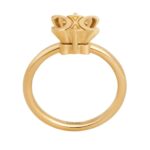 CELINE TRIOMPHE SOLITAIRE RING IN BRASS WITH GOLD FINISH
