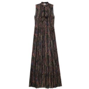 SAINT LAURENT LAVALLIÈRE DRESS IN LUREX PAISLEY SILK