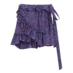 SAINT LAURENT WRAP SKIRT IN CONFETTI MUSLIN