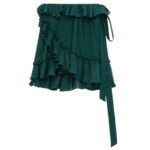 SAINT LAURENT WRAP SKIRT IN SILK CREPE MUSLIN