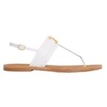 CELINE LYMPIA TRIOMPHE THONG IN CALFSKIN WHITE