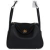 HERMÈS LINDY 26 BLACK CLEMENCE GOLD HARDWARE