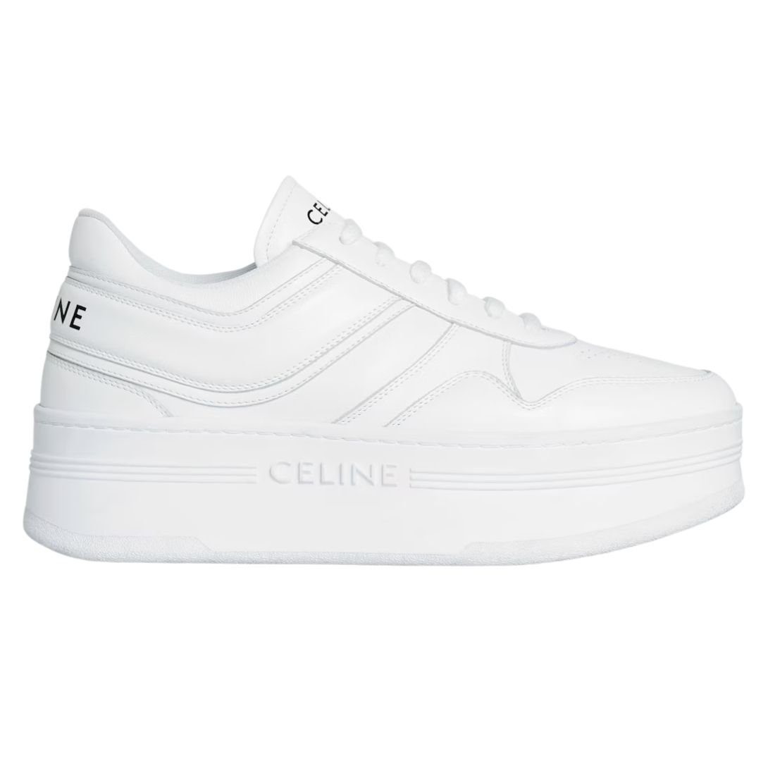1-1180-2.jpg CELINE BLOCK SNEAKERS WITH WEDGE OUTSOLE IN CALFSKIN OPTIC WHITE