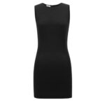 SAINT LAURENT SHIFT DRESS IN SATIN CREPE