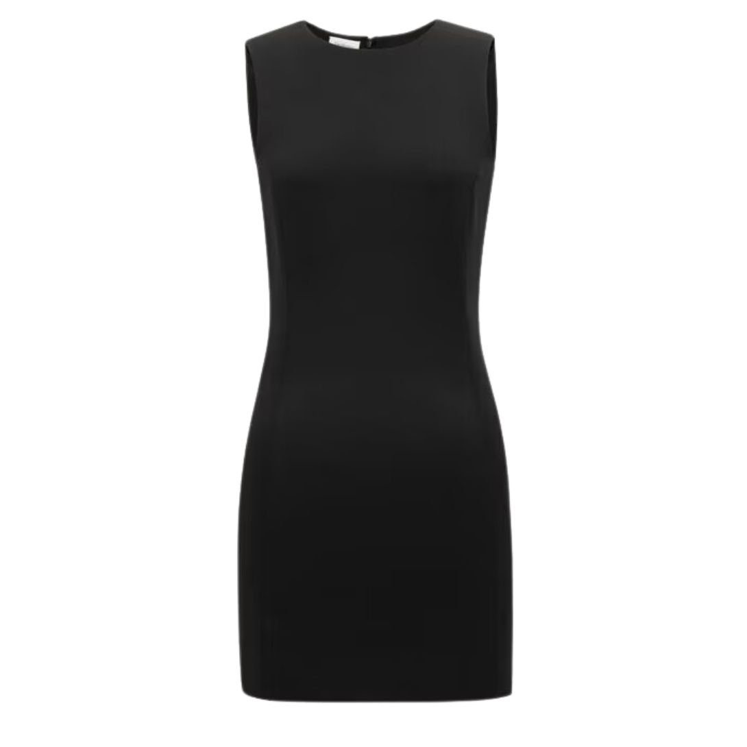 1-1187.jpg SAINT LAURENT SHIFT DRESS IN SATIN CREPE