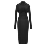 SAINT LAURENT COWL BACK DRESS IN JERSEY