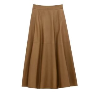 SAINT LAURENT LONG SKIRT IN LAMBSKIN