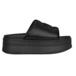 CELINE BLOCK SLIDE WITH TRIOMPHE IN LAMBSKIN BLACK
