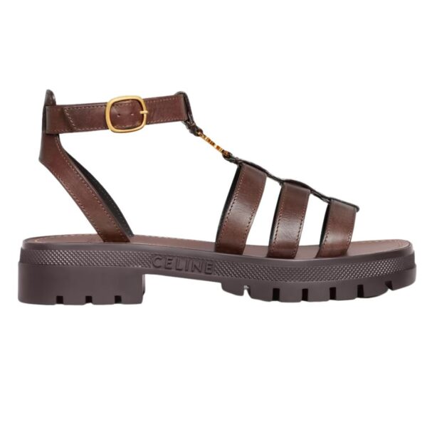 CELINE CLEA TRIOMPHE GLADIATOR SANDAL IN CALFSKIN VEGETAL TANNING TAN - Image 2