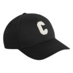CELINE INITIAL BASEBALL CAP IN COTTON BLACK