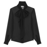 SAINT LAURENT BLOUSE IN SILK MUSLIN CREPE