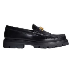 CELINE MARGARET LOAFER WITH TRIOMPHE CHAIN IN POLISHED BULL