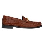 CELINE LUCO TRIOMPHE CHAIN LOAFER IN PATENT PYTHON STAMPED CALFSKIN