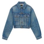 SAINT LAURENT 80S JACKET IN VINTAGE BLUE DENIM