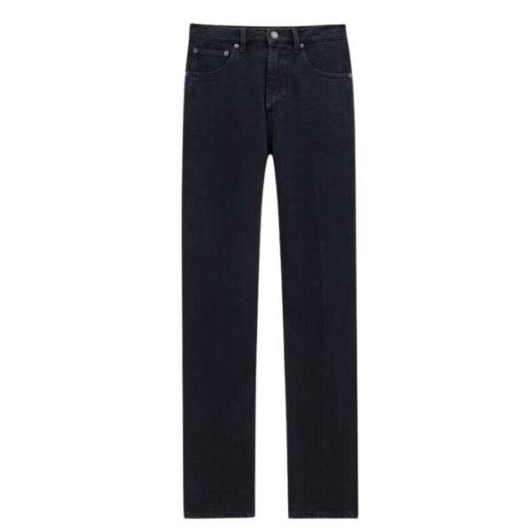 SAINT LAURENT STRAIGHT JEANS IN CARBON BLACK DENIM