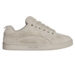 CELINE HUNTINGTON LOW TOP SNEAKERS IN SUEDE CALFSKIN AND MESH